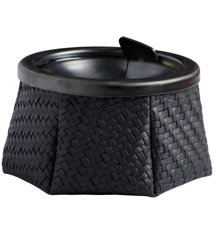 Cenicero rattan con tapa y lastre