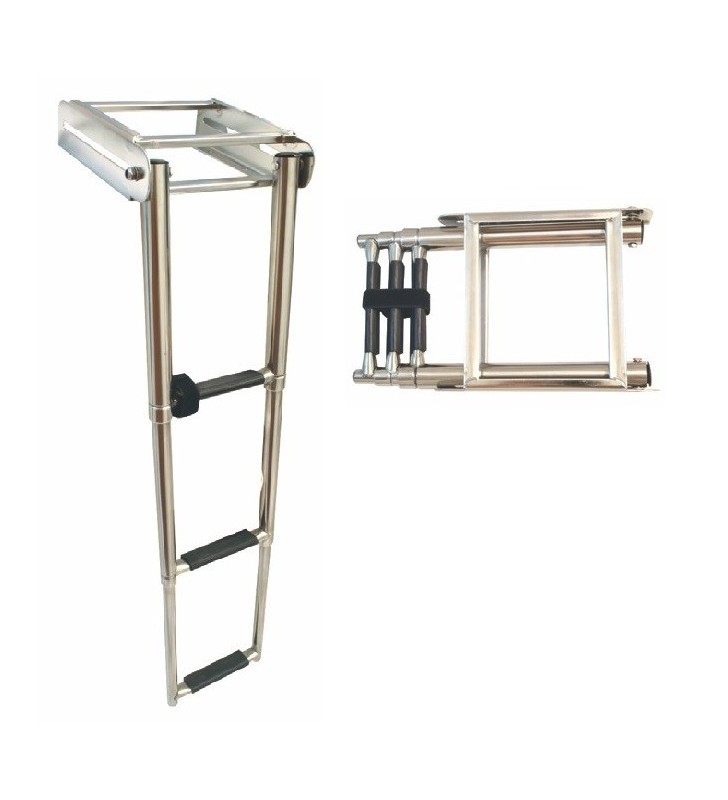 Escalera inox telescópica bajo plataforma 295mm
