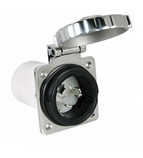 Base enchufe Marinco 50 Amp macho inox
