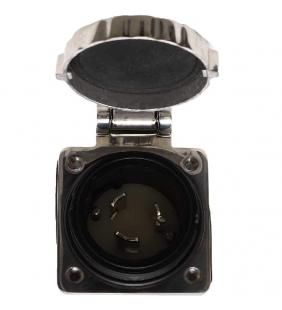 Base enchufe Marinco 32 Amp macho inox