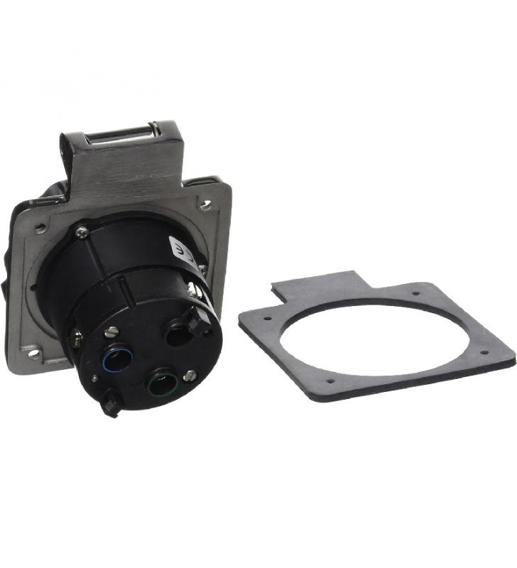 Base enchufe Marinco 32 Amp macho inox