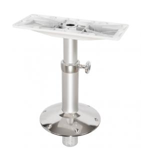 Pie de mesa elevable a gas aluminio glossy