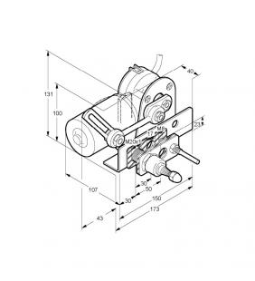 Medidas de Motor  223BS Exalto para limpia parabrisas panel de 20mm