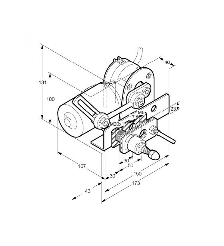 Medidas de Motor  223BS Exalto para limpia parabrisas panel de 20mm