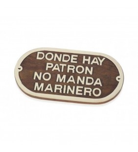 Placa náutica decorativa