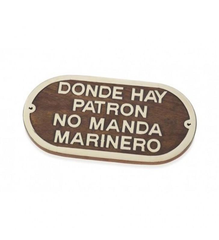 Placa náutica decorativa