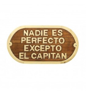 Placa náutica nadie es perfecto 2 uds.