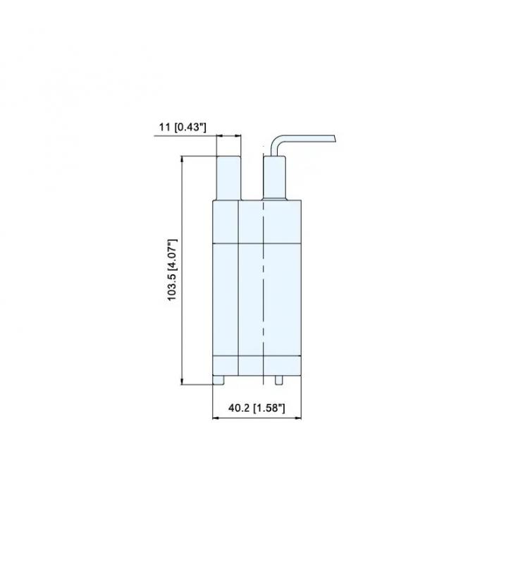 Medidas Bomba sumergible 12V 100GPH TMC