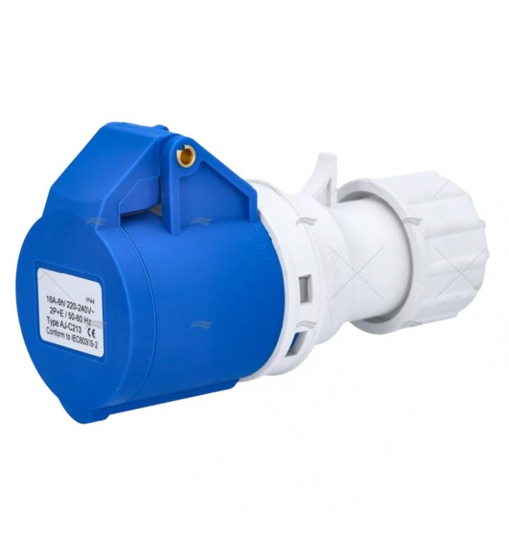 Enchufe hembra CEE con tapa 16 Amp 220V