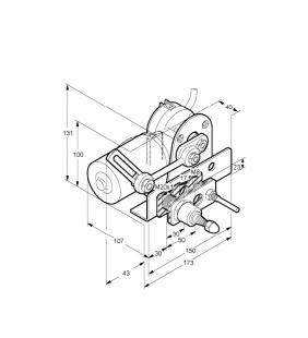 Medidas de Motor 223BS Exalto para limpia parabrisas