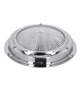 Plafón inox 140mm con interruptor 12V 15W