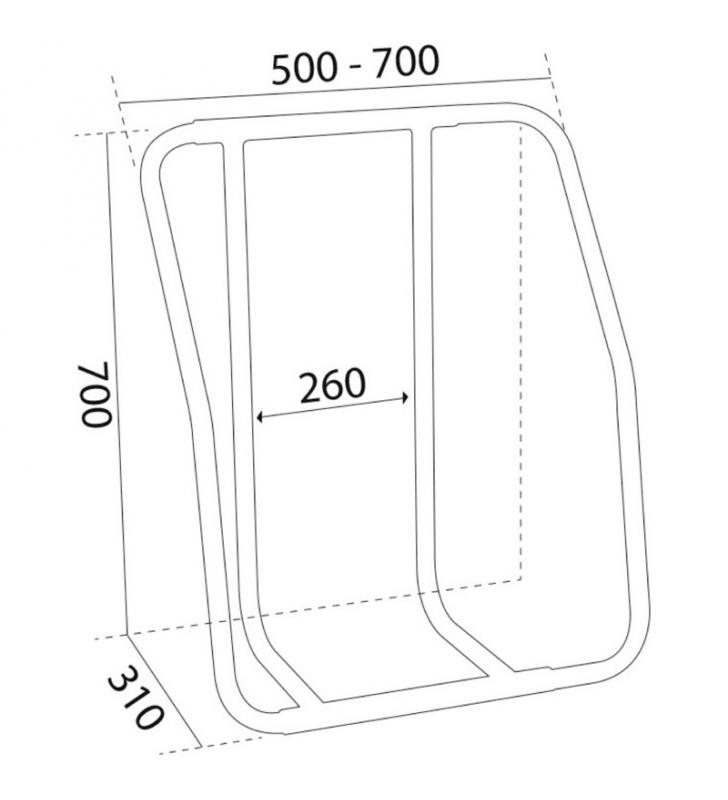 Soporte inox vertical para balsa salvavidas