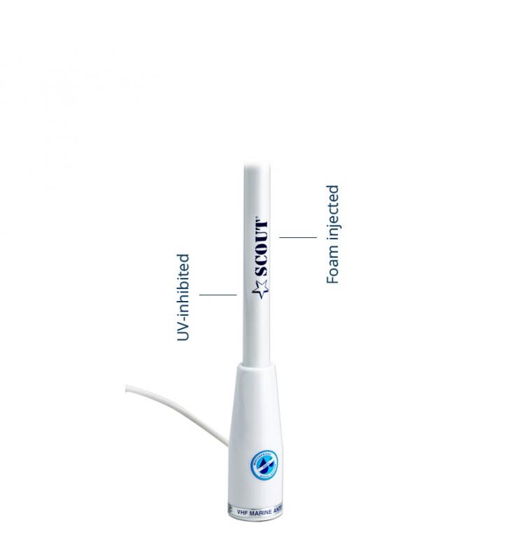 Antena VHF 1 m 3 db  fiberglass Scout KS-21