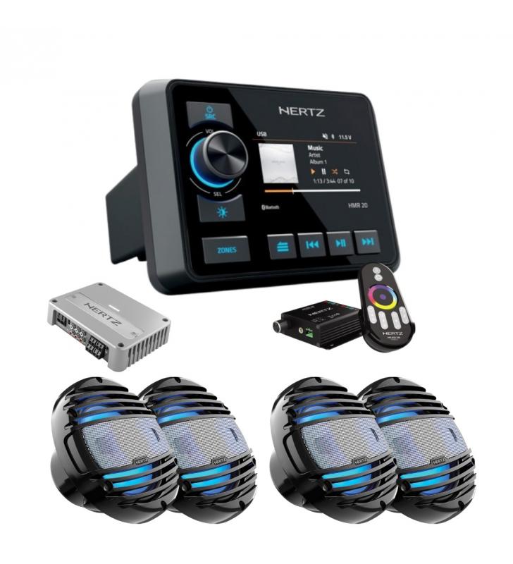 Pack HMR20 Hertz con 4 altavoces RGB negro