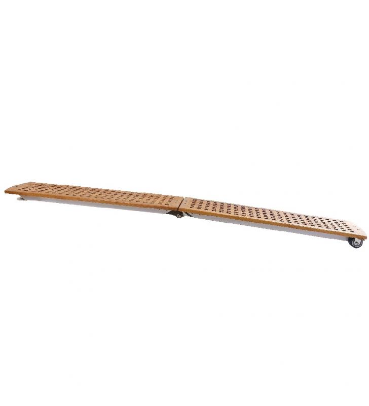 Pasarela plegable de teca 230 x 30cm GR