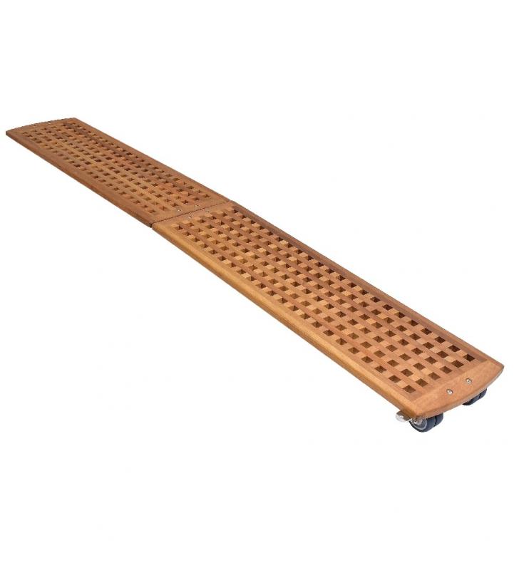 Pasarela plegable de teca 230 x 30cm GR