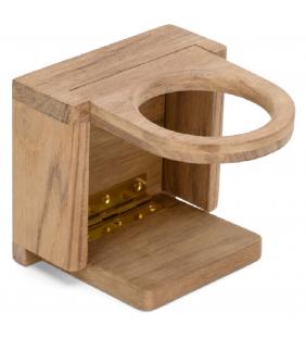 Soporte plegable para bebidas en teca