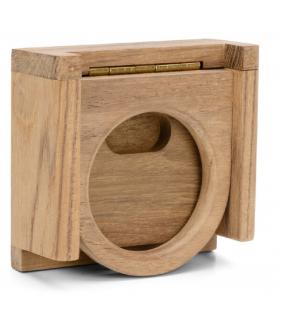 Soporte plegable para bebidas en teca