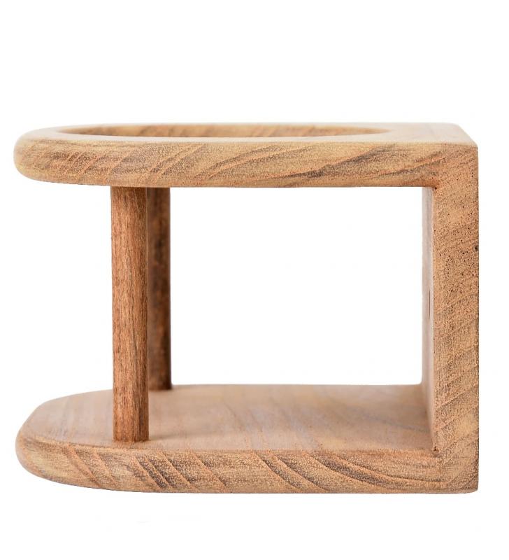 Soporte fijo para bebidas en teca