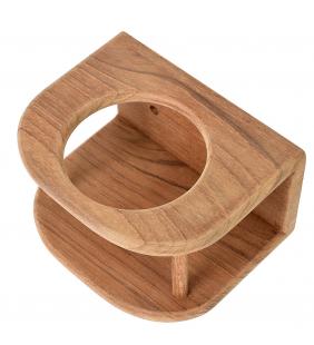 Soporte fijo para bebidas en teca
