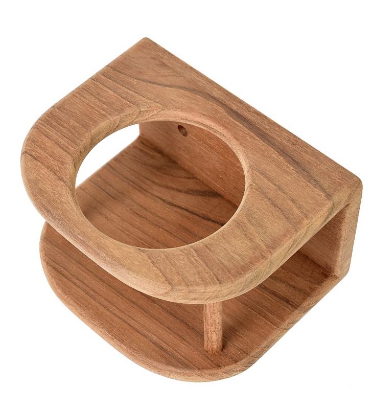 Soporte fijo para bebidas en teca