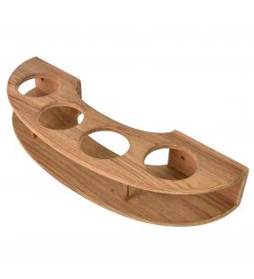 Soporte fijo para cuatro bebidas en teca