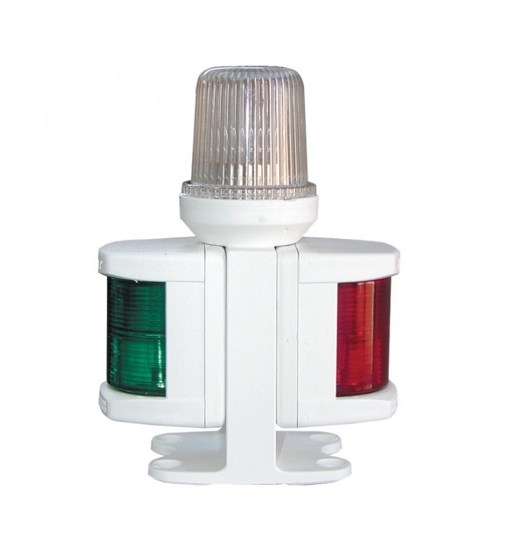 Luz combinada babor-estribor-todo horizonte, carcasa blanca