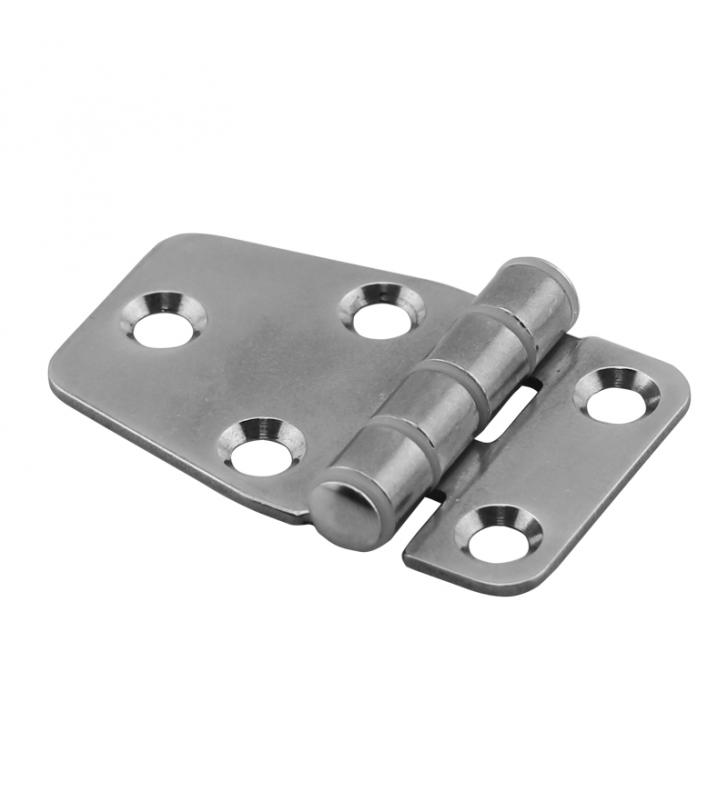 Bisagra Silenciosa, Derecha, Inox 316, L58mm, W37mm, grosor 1,8mm