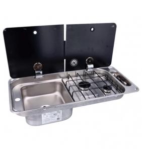 Cocina 2 fogones y fregadero integrado izquierda