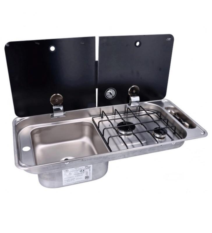 Cocina 2 fogones y fregadero integrado izquierda