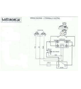 Esquema de instalación eléctrica de Motor  de molinete 1000W 12V Lofrans