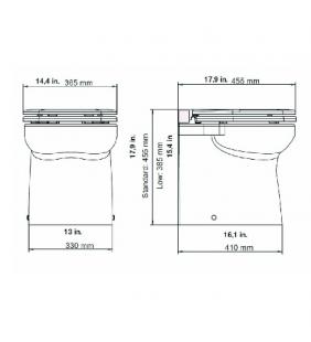 Inodoro marino eléctrico Standard Luxury Low