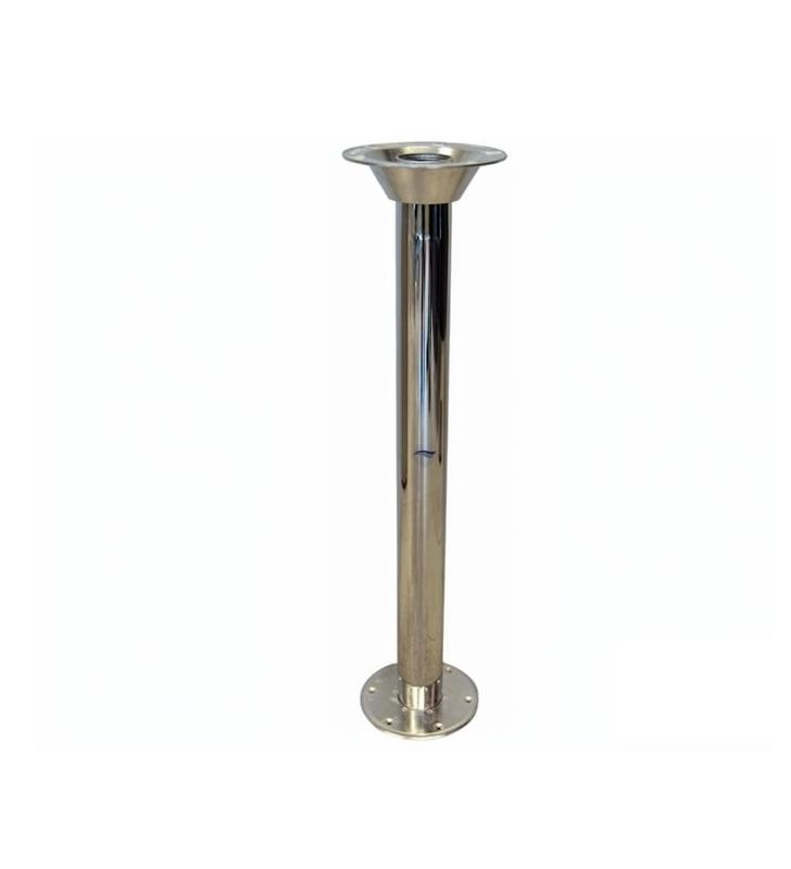 Pie de mesa base desmontable acero cromado