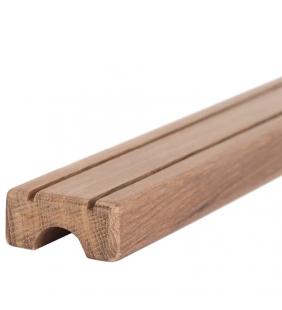 Peldaño de teca 300x50x25mm Ø25mm