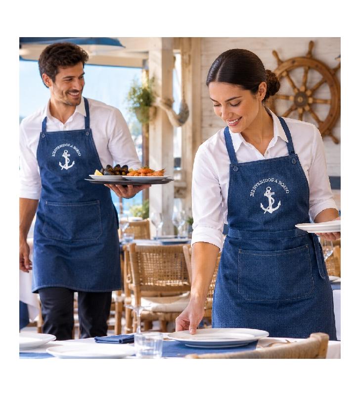 Delantal de cocina Welcome on board 3 uds.