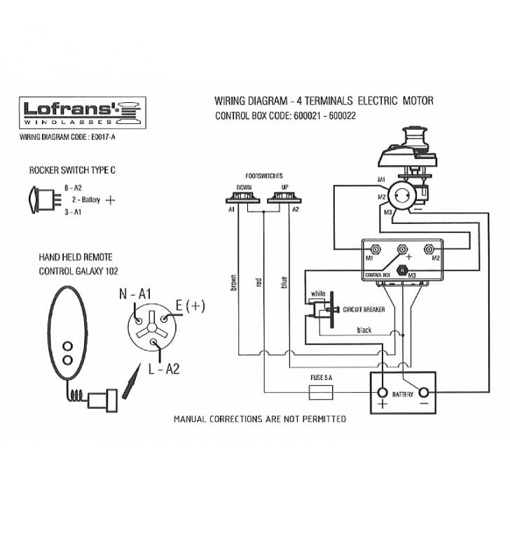 Control box 4 terminales 500W a 1700W 24V Lofrans