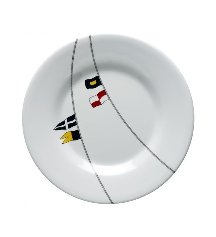 Plato postre antideslizante regata 6 uds.