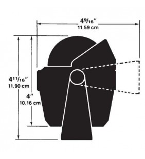 Esquema de medidas de Compás Voyager B51 con estribo negro
