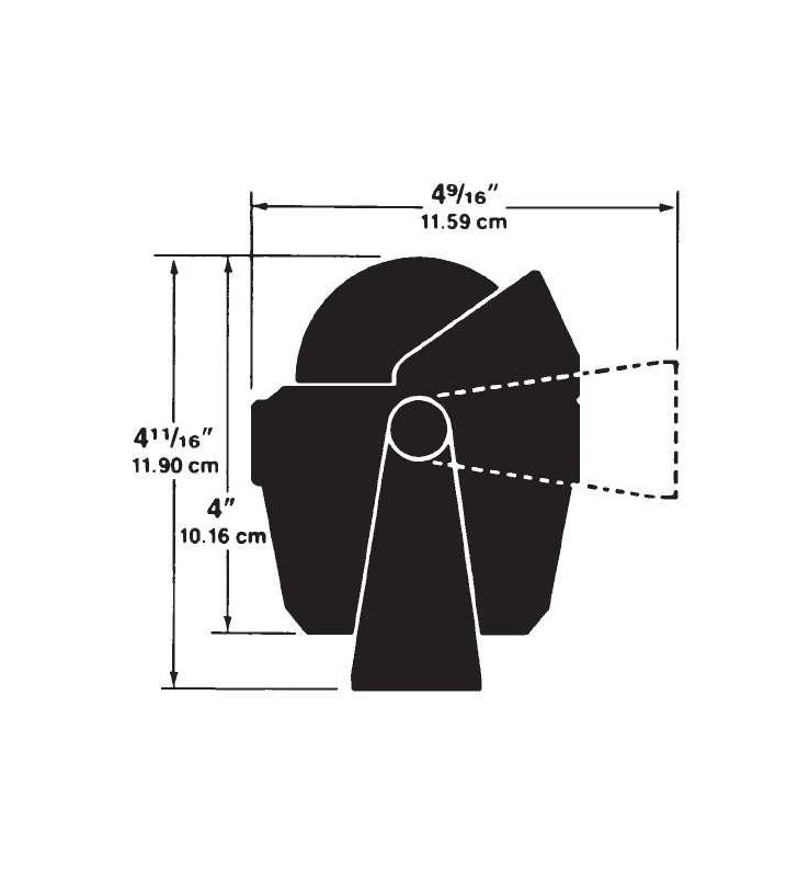 Esquema de medidas de Compás Voyager B51 con estribo negro