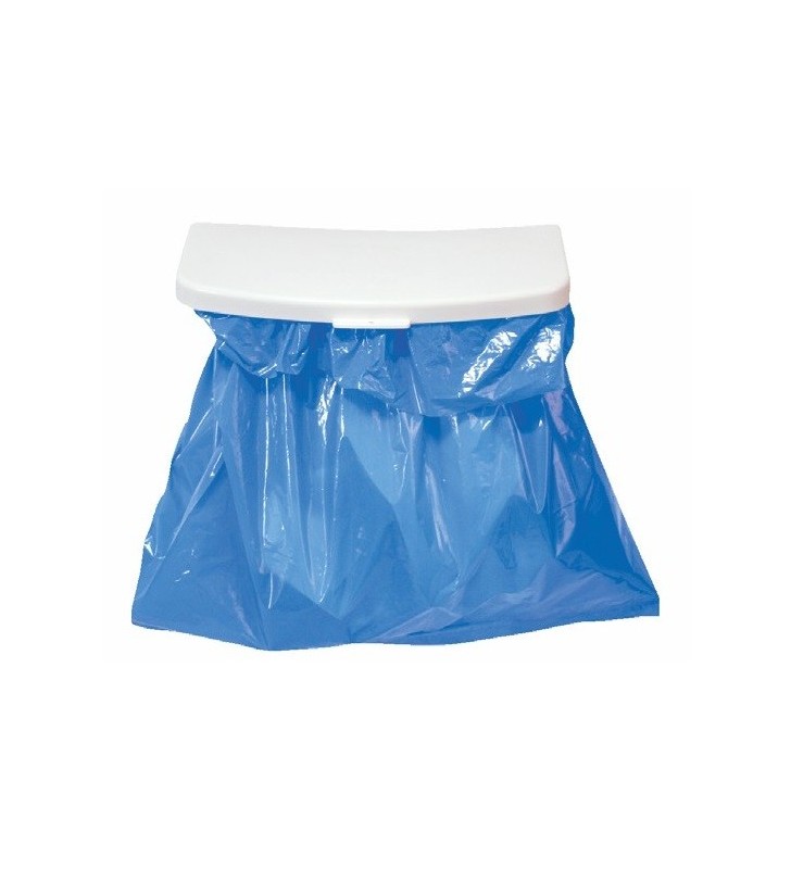 Soporte para bolsa de basura blanco
