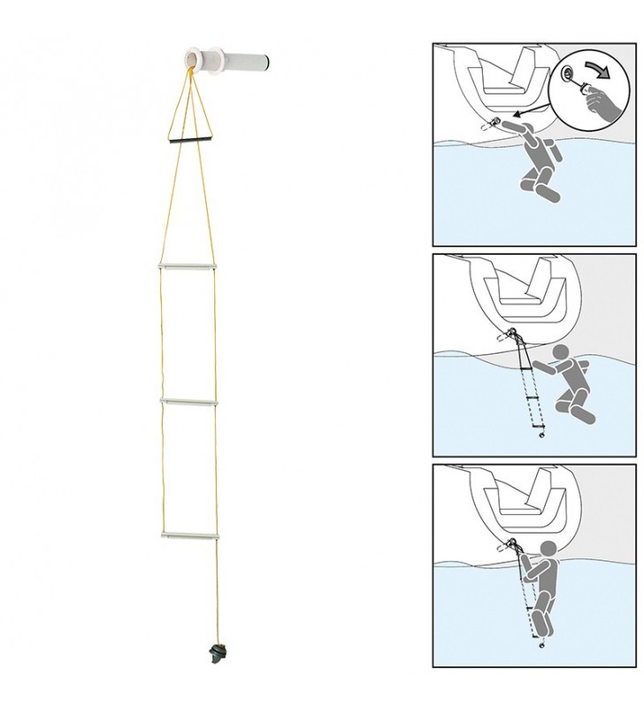 Escala de emergencia empotrable