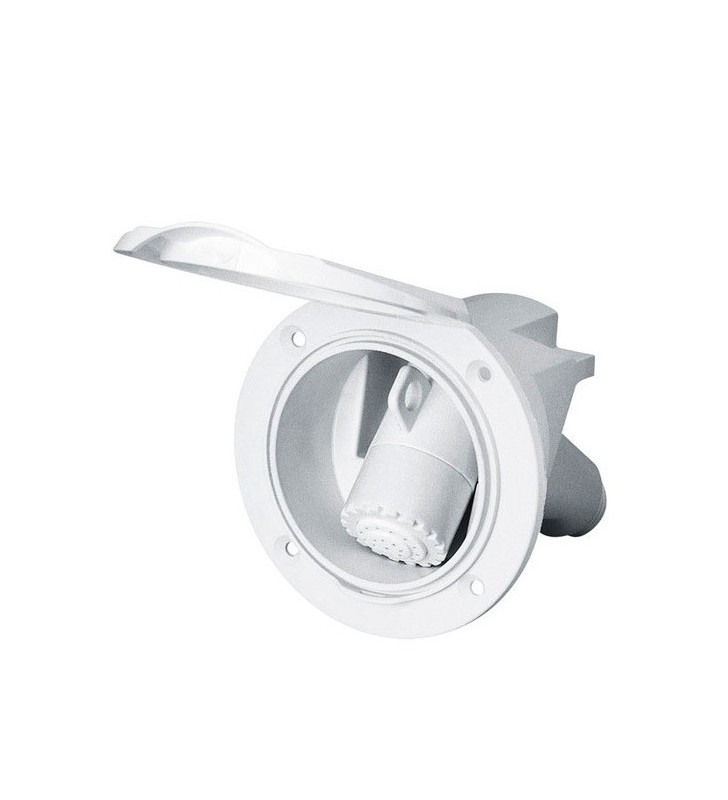 Ducha con registro blanco