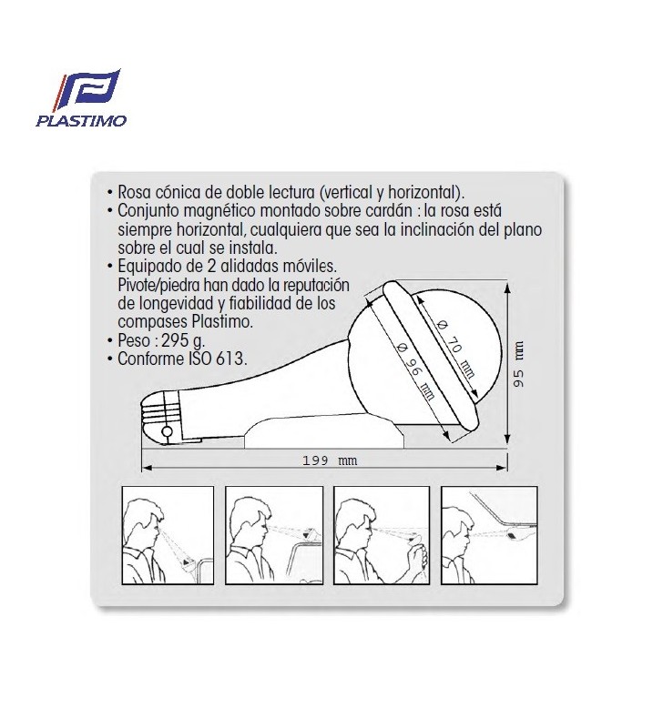 Medidas Compás portátil Iris 100 con luz