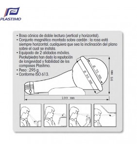 Medidas de Compás táctico portátil Iris 100