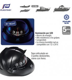 Compás Offshore 115 rosa plana negra empotrable