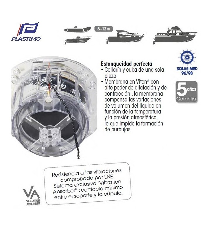 Compás Offshore 115 rosa plana negra empotrable