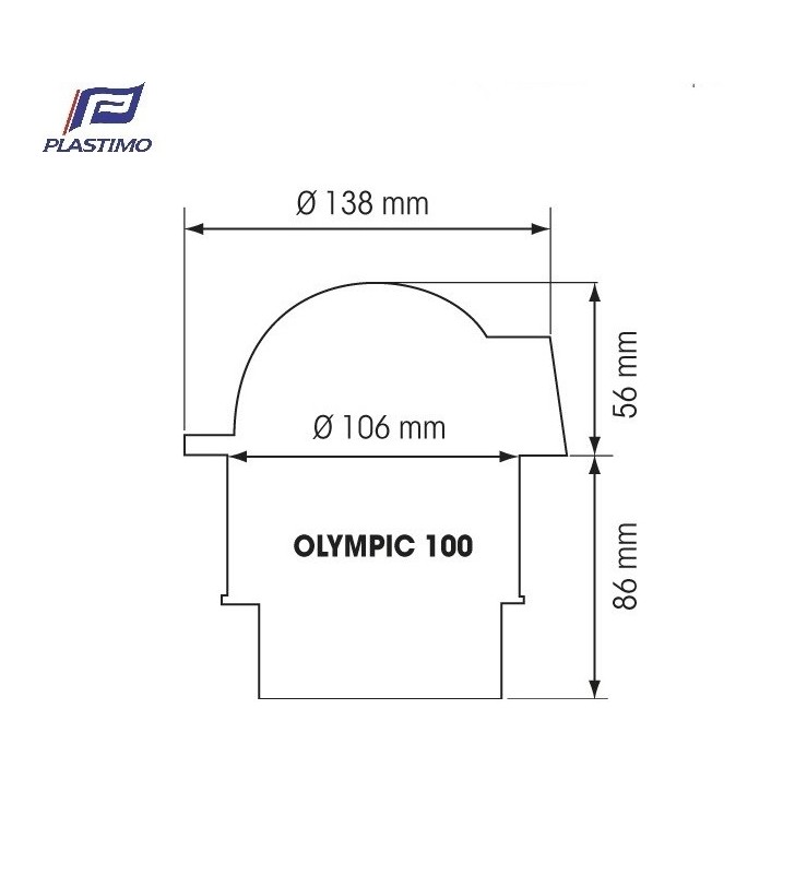 Medidas de Compás Olympic 100 blanco con rosa plana negra