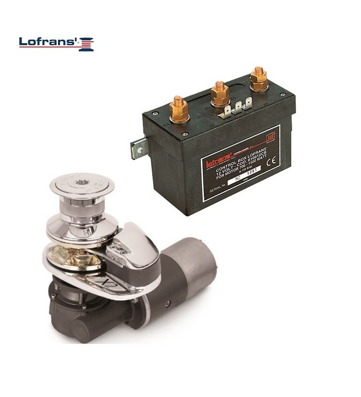Molinete X2 700W / 12V Lofrans bronce cromado con campana