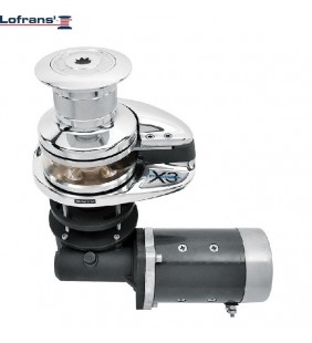 Molinete X3 1700W 24V Lofrans bronce cromado con campana