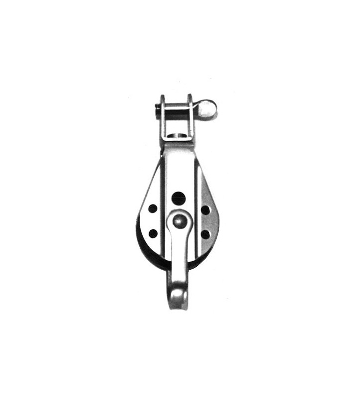 Polea sencilla giratoria con arraigo serie Midi